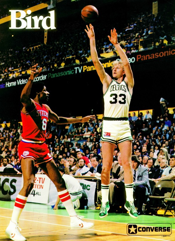 1981 Boston Celtics Larry Bird Converse Poster  by Row One Brand
